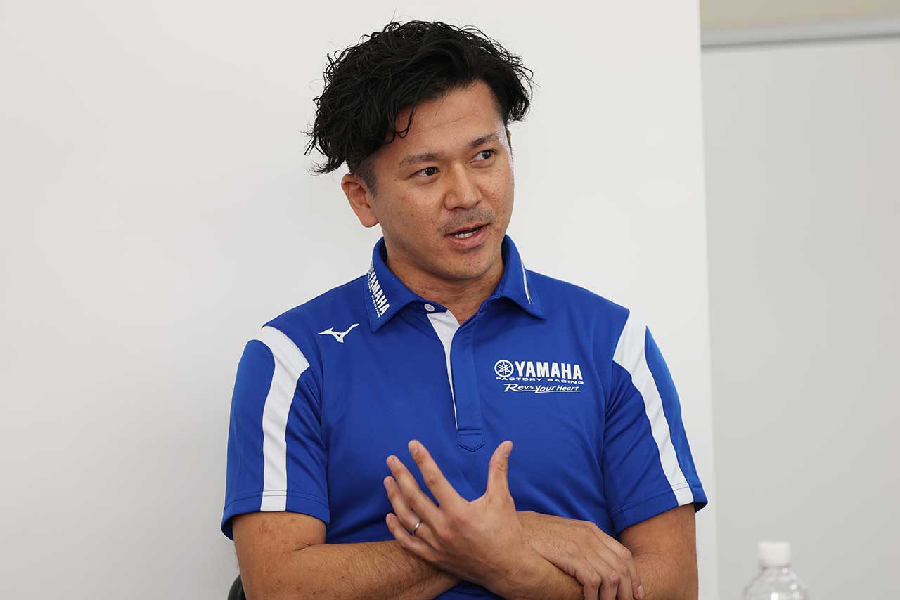 モンスターエナジー・ヤマハMotoGPの矢田真也氏（ファビオ・クアルタラロ サポートエンジニア）