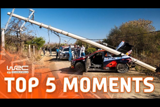 SS11で電柱にヒットするクラッシュを喫しリタイアとなったエサペッカ・ラッピのヒョンデi20 Nラリー1（ヒョンデ・シェル・モビスWRT）　2023年WRC第3戦ラリー・メキシコ