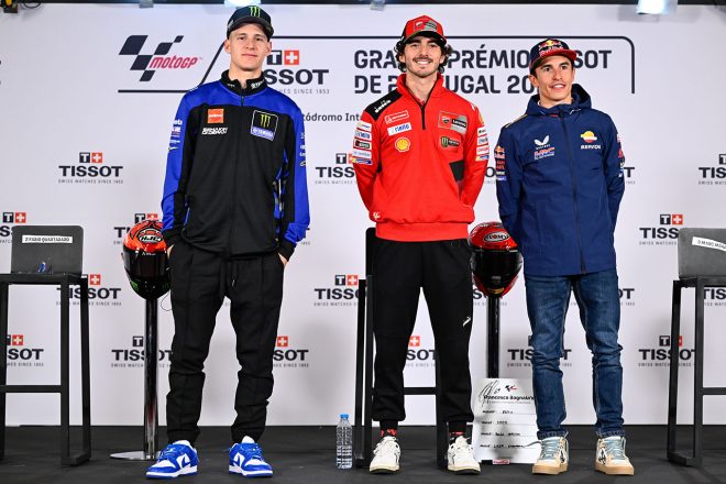 2023MotoGP第1戦ポルトガルGPのプレスカンファレンスに出席したライダー