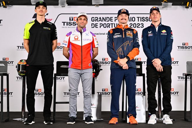 2023MotoGP第1戦ポルトガルGPのプレスカンファレンスに出席したライダー