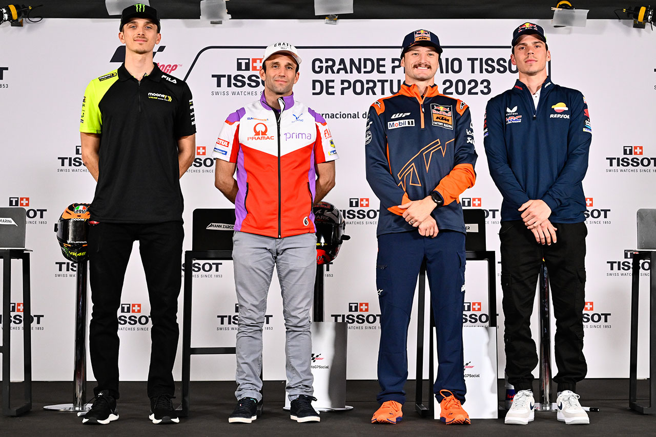 2023MotoGP第1戦ポルトガルGPのプレスカンファレンスに出席したライダー