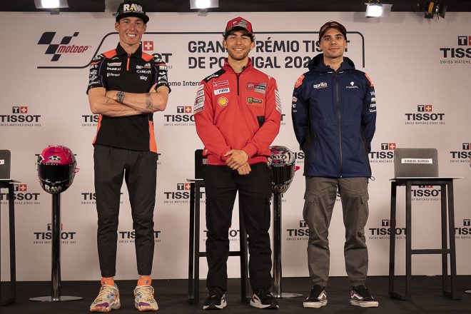 2023MotoGP第1戦ポルトガルGPのプレスカンファレンスに出席したライダー