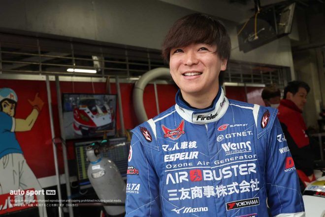 2023スーパーGT富士公式テスト　冨林勇佑（マッハ車検 エアバスター MC86 マッハ号）