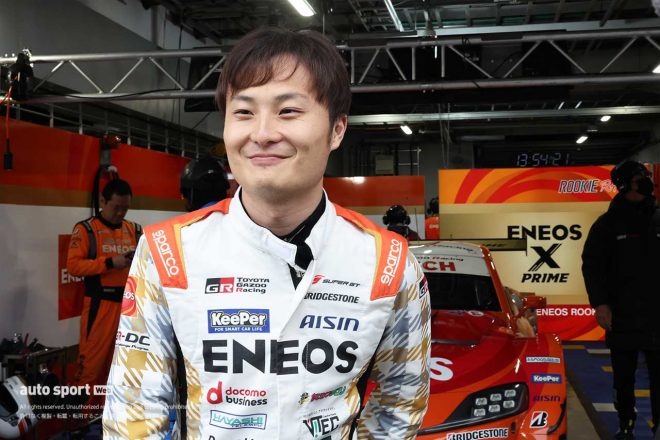 2023スーパーGT富士公式テスト　セッション4でトップタイムを記録した山下健太（ENEOS X PRIME GR Supra）