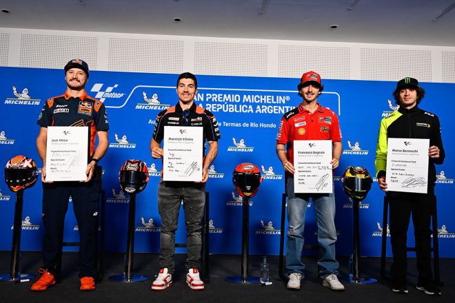 2023MotoGP第2戦アルゼンチンGPのプレスカンファレンスに出席したライダー