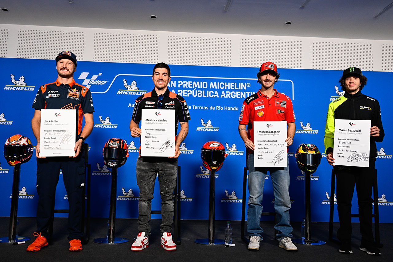 2023MotoGP第2戦アルゼンチンGPのプレスカンファレンスに出席したライダー
