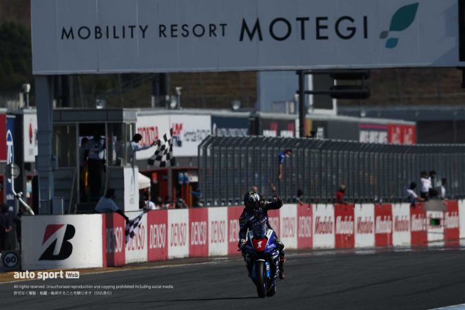 24連勝目を飾った中須賀克行（YAMAHA FACTORY RACING TEAM）／2023全日本ロード第1戦もてぎ JSB1000 レース1