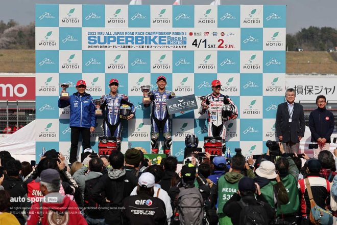 2023全日本ロード第1戦もてぎ JSB1000 レース2 表彰式