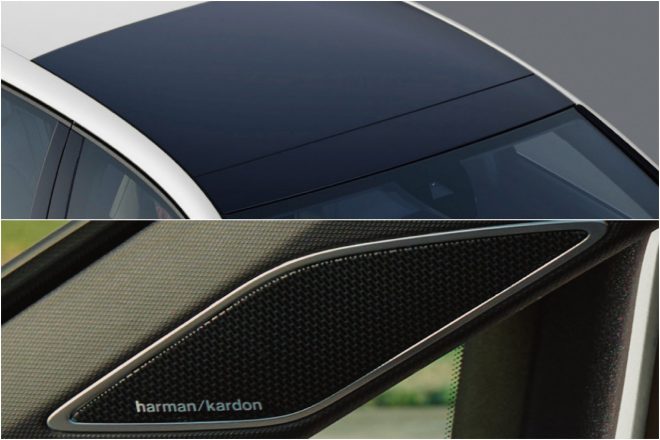 上級の“スタイル”と“Rライン”では、サンシェードとUVカット機能も備えた電動パノラマスライディングルーフに、ハーマン カードン製プレミアムサラウンドシステムを加えたラグジュアリーパッケージもオプション設定に