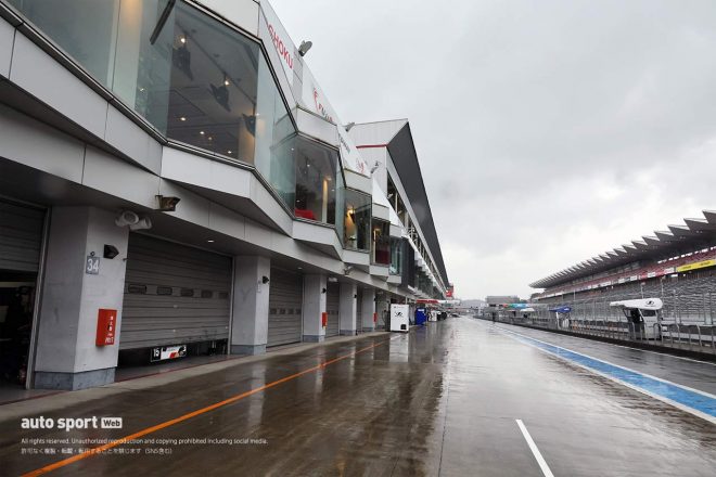 4月7日金曜日のサーキットの様子。「天候悪化が予想されるため」専有走行はキャンセルに