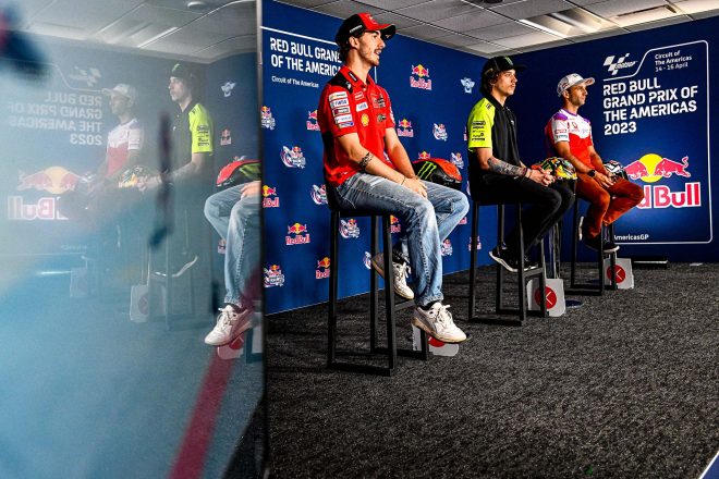 2023MotoGP第3戦アメリカズGPのプレスカンファレンスに出席したライダー