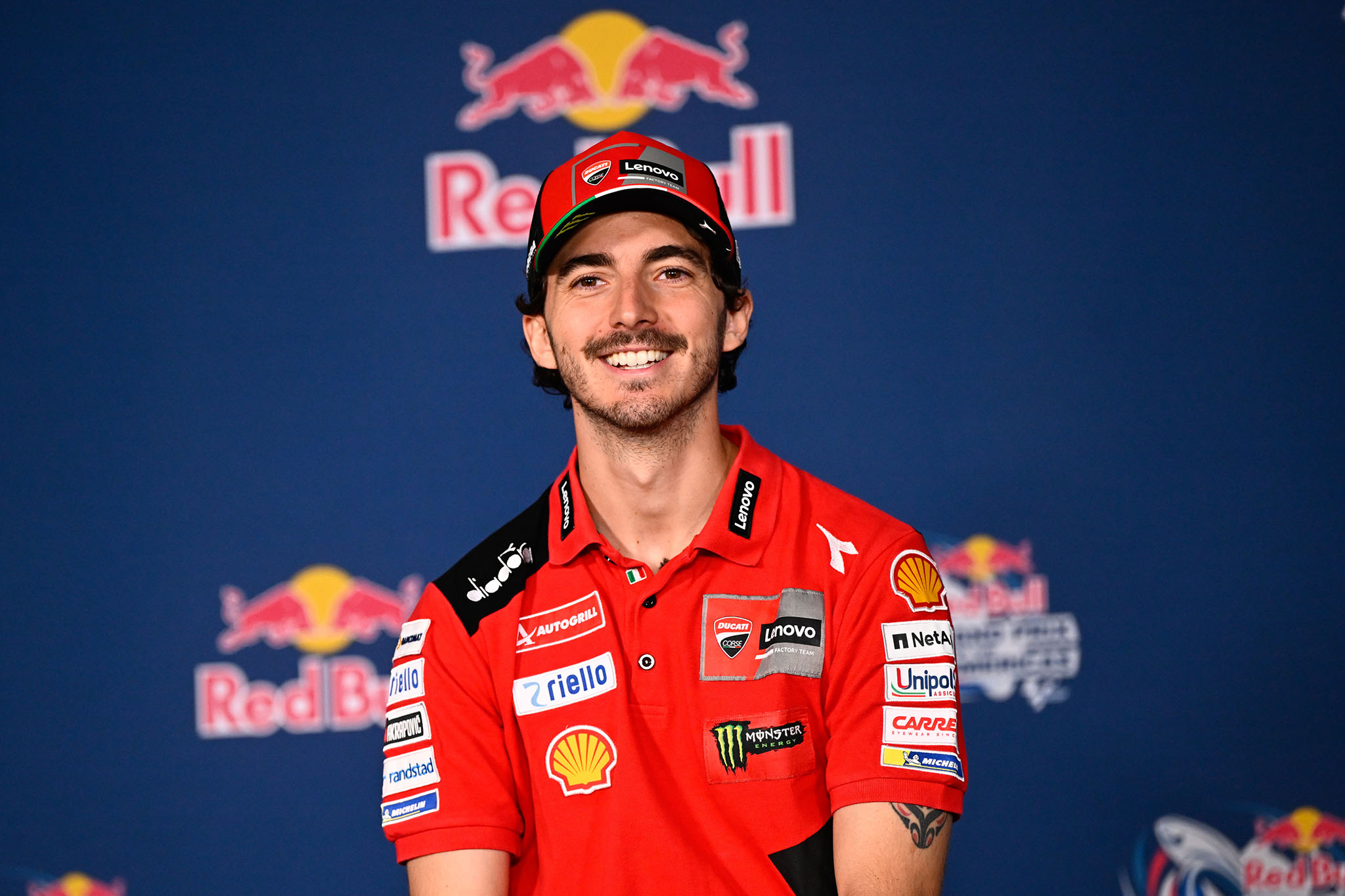 2023MotoGP第3戦アメリカズGPのプレスカンファレンスに出席したフランセスコ・バニャイア（ドゥカティ・レノボ・チーム）