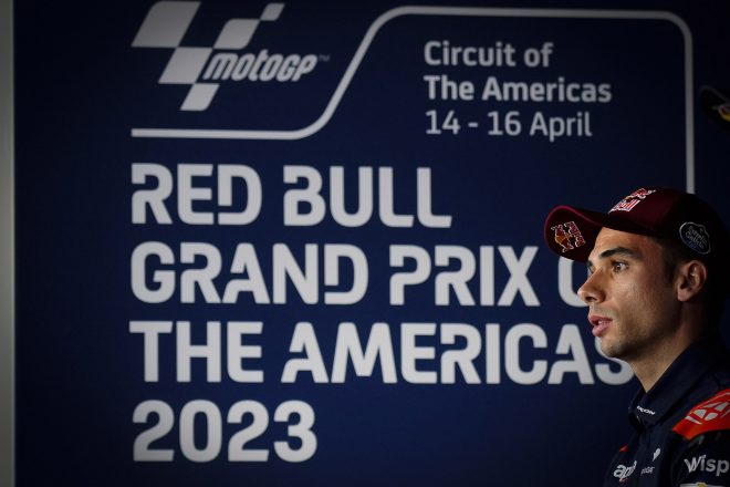 2023MotoGP第3戦アメリカズGPのプレスカンファレンスに出席したミゲール・オリベイラ（クリプトデータRNF・MotoGPチーム）