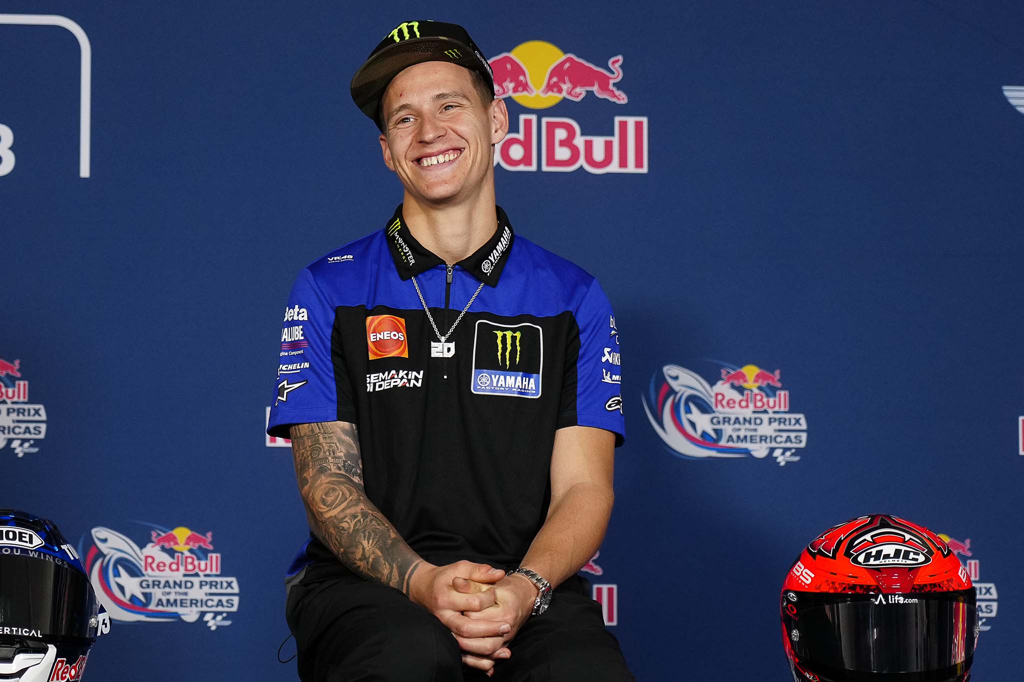 2023MotoGP第3戦アメリカズGPのプレスカンファレンスに出席したファビオ・クアルタラロ（モンスターエナジー・ヤマハMotoGP）