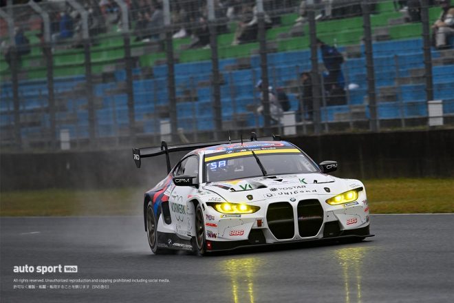 2023スーパーGT第1戦岡山　公式練習GT300クラストップのStudie BMW M4（荒聖治／ブルーノ・スペングラー）