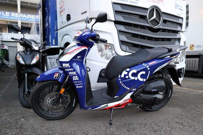 F.C.C. TSR Honda Franceのピット裏／2023EWC第1戦ル・マン24時間