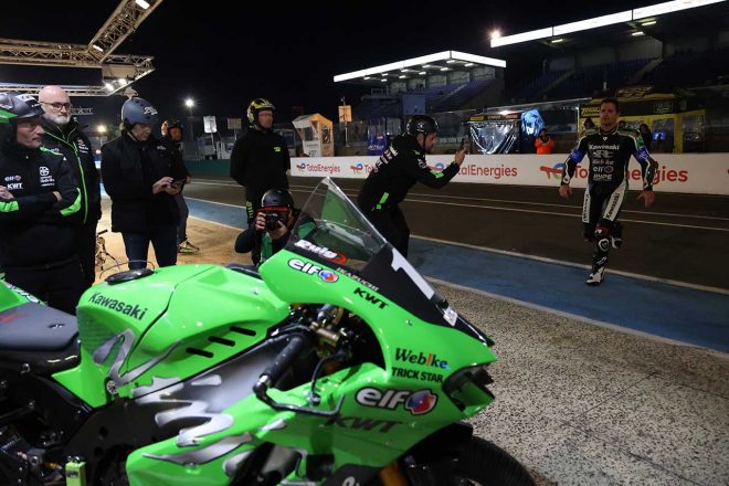 TEAM KAWASAKI WEBIKE TRICKSTARのスタート練習／2023EWC第1戦ル・マン24時間