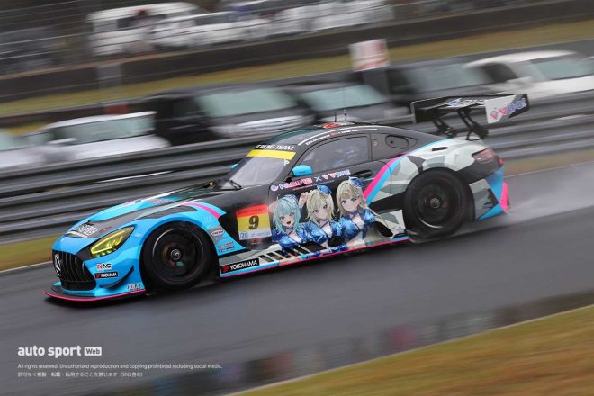 2023スーパーGT第1戦岡山　PACIFIC ぶいすぽっ NAC AMG（阪口良平／リアン・ジャトン）