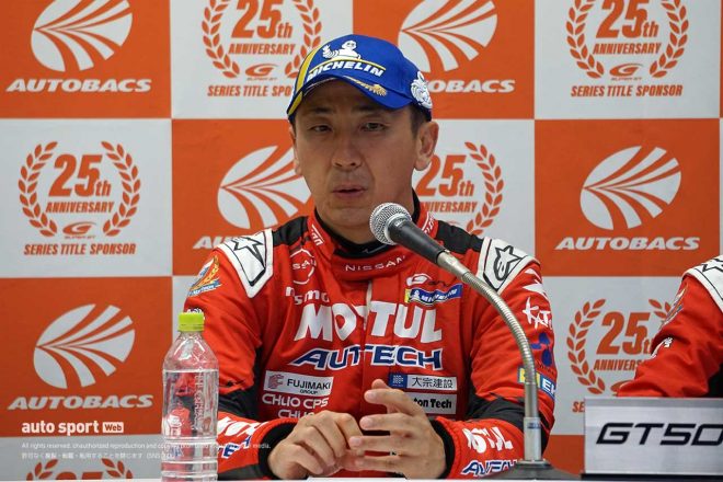 2023スーパーGT第1戦岡山　GT500優勝の松田次生（MOTUL AUTECH Z）
