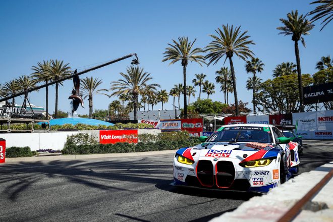 GTDクラスで2連勝を飾ったポール・ミラー・レーシングの1号車BMW M4 GT3 2023年IMSA第3戦ロングビーチ