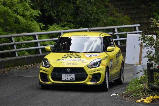 西川真太郎／本橋貴司組（スマッシュDLモンスターitzzスイフト）　2023年全日本ラリー第3戦唐津