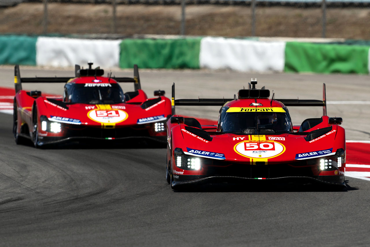 トヨタ7号車の脱落後、総合2・3番手を走行していた2台のフェラーリ499P　2023年WEC第2戦ポルティマオ6時間レース