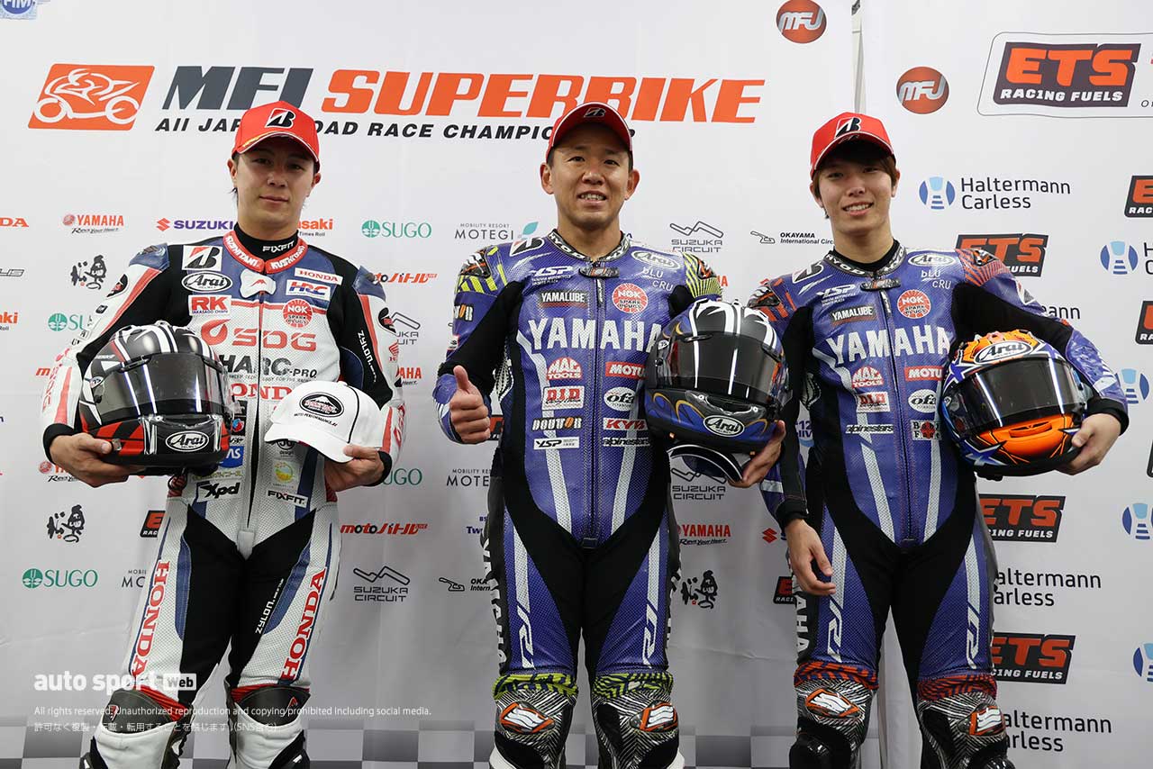 2023全日本ロード第2戦鈴鹿2&4 JSB1000 レース1 トップ3会見