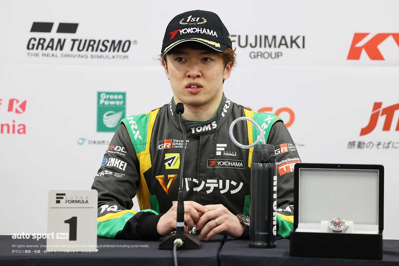 2023スーパーフォーミュラ第3戦鈴鹿　初勝利を飾った宮田莉朋（VANTELIN TEAM TOM’S）