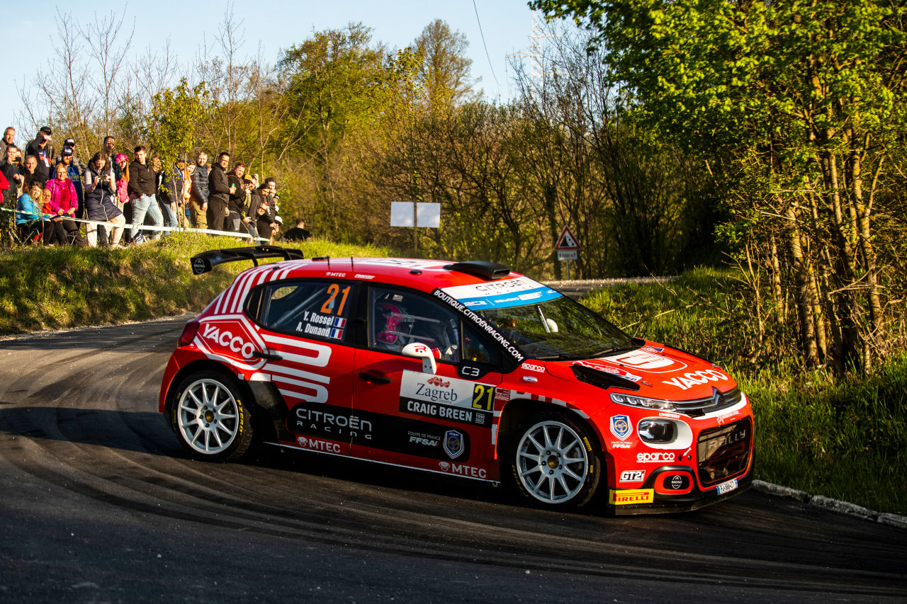 WRC2クラスで優勝したヨアン・ロッセル（シトロエンC3ラリー2）　2023年WRC第4戦クロアチア・ラリー