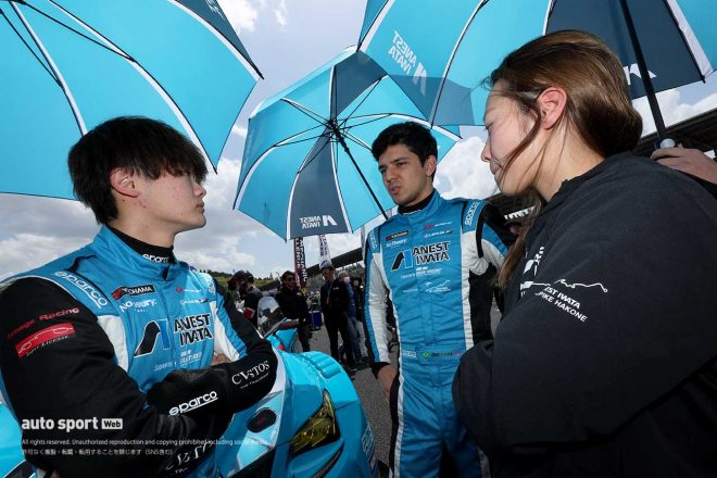 2023スーパーGT第1戦岡山　古谷悠河／イゴール・オオムラ・フラガ／小山美姫（ANEST IWATA Racing RC F GT3）