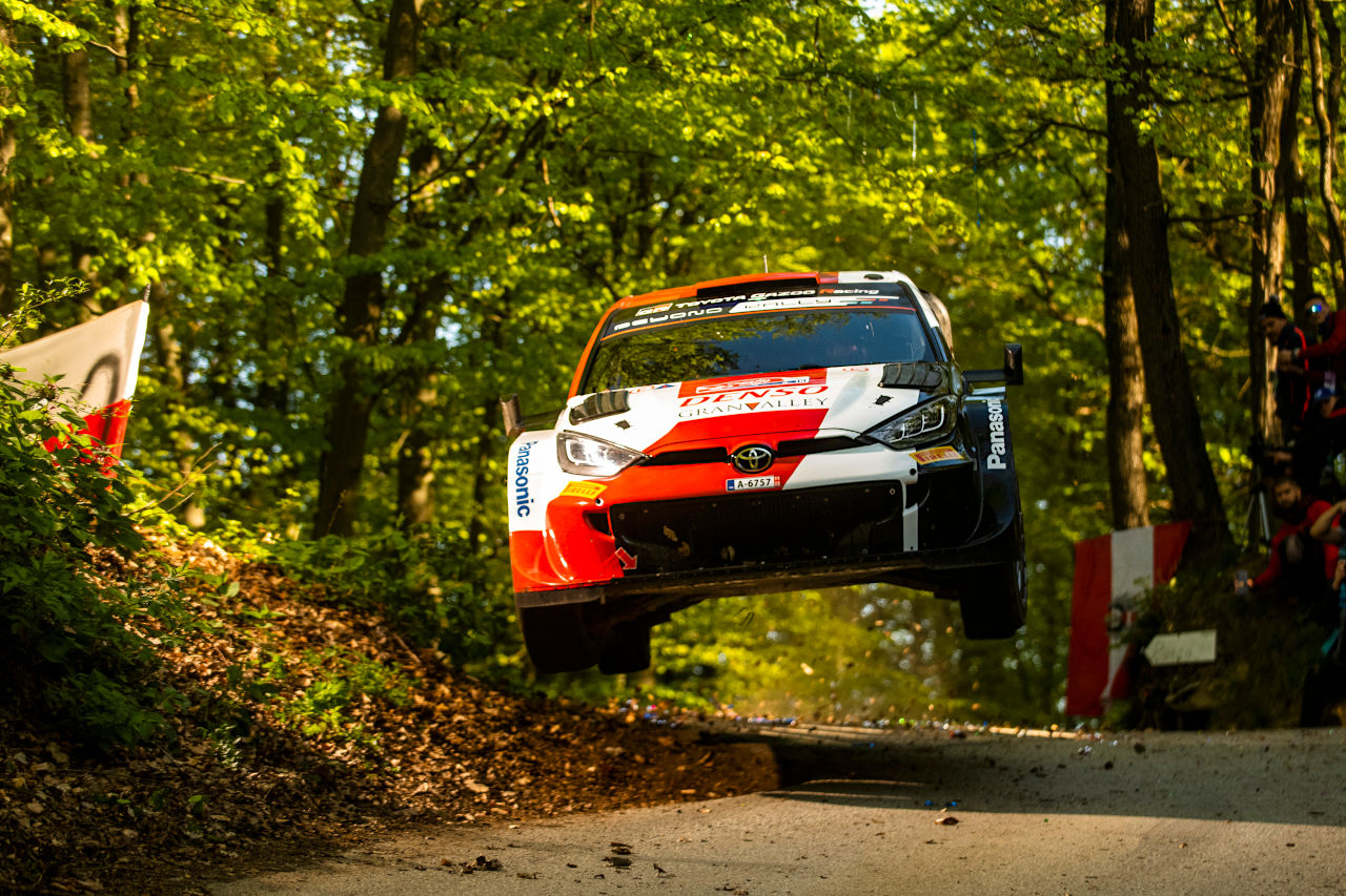 勝田貴元がドライブするトヨタGRヤリス・ラリー1（TOYOTA GAZOO Racing WRT）　2023年WRC第4戦クロアチア・ラリー