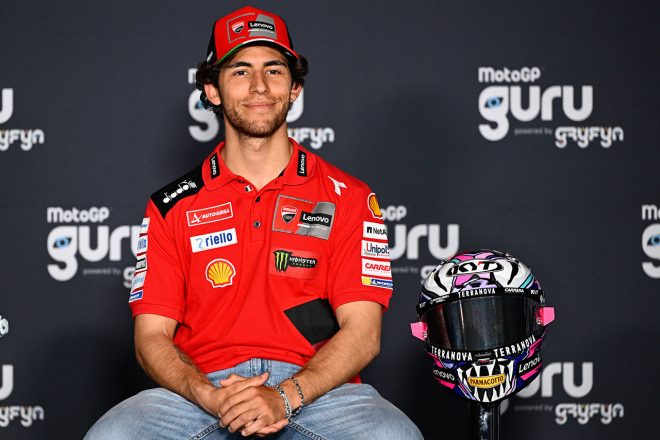 2023MotoGP第4戦スペインGPのプレスカンファレンスに出席したエネア・バスティアニーニ（ドゥカティ・レノボ・チーム）