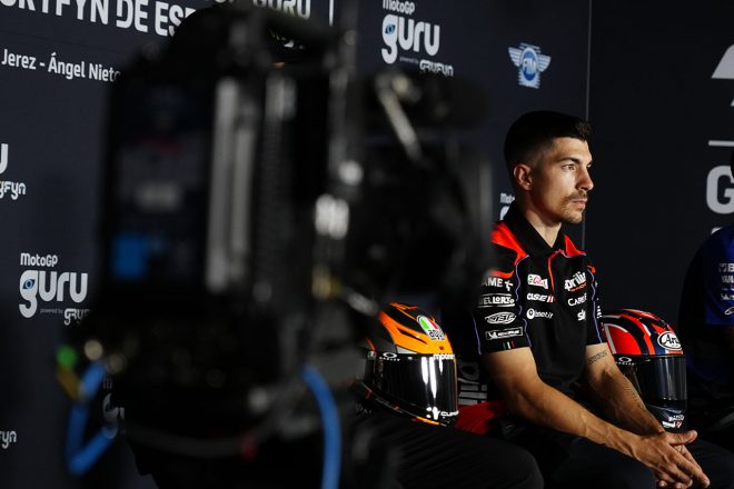 2023MotoGP第4戦スペインGPのプレスカンファレンスに出席したマーベリック・ビニャーレス（アプリリア・レーシング）