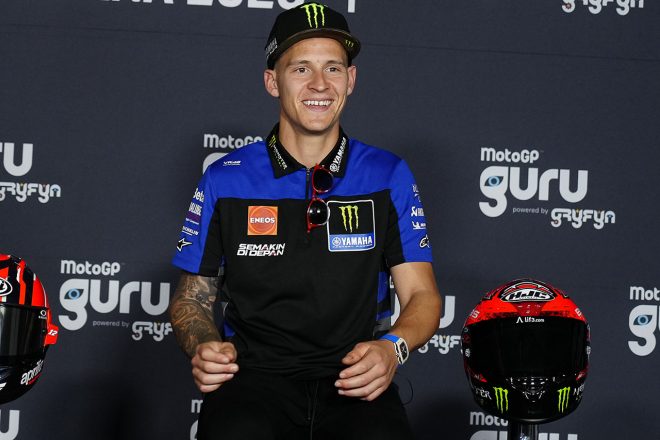2023MotoGP第4戦スペインGPのプレスカンファレンスに出席したファビオ・クアルタラロ（モンスターエナジー・ヤマハMotoGP）