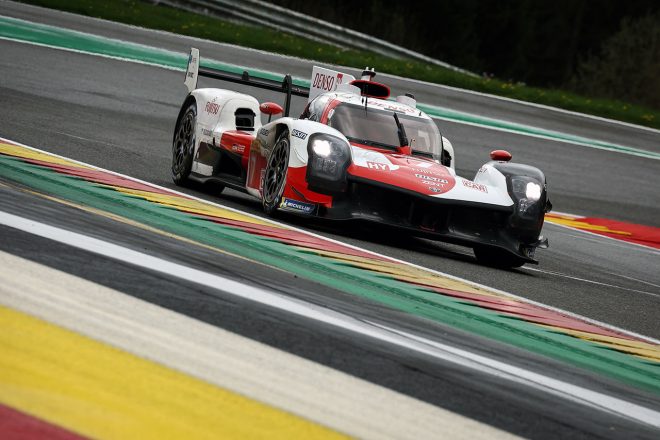 2023年WEC第3戦スパ予選、ポールポジションを獲得した7号車トヨタGR010ハイブリッド