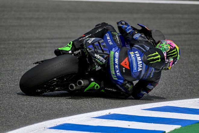 新エキゾーストをテストするフランコ・モルビデリ（モンスターエナジー・ヤマハMotoGP）／2023MotoGP第4戦スペインGP 初日