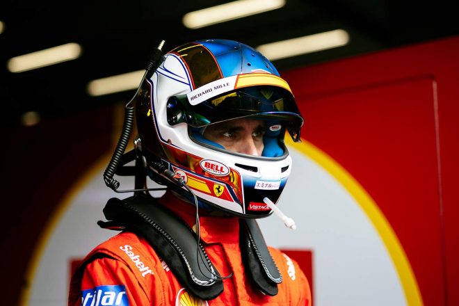 フェラーリAFコルセの51号車フェラーリ499Pをドライブするアレッサンドロ・ピエール・グイディ