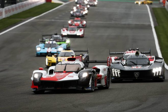 WEC第3戦スパでトップチェッカーを受けたトヨタGAZOO Racingの7号車GR010ハイブリッド