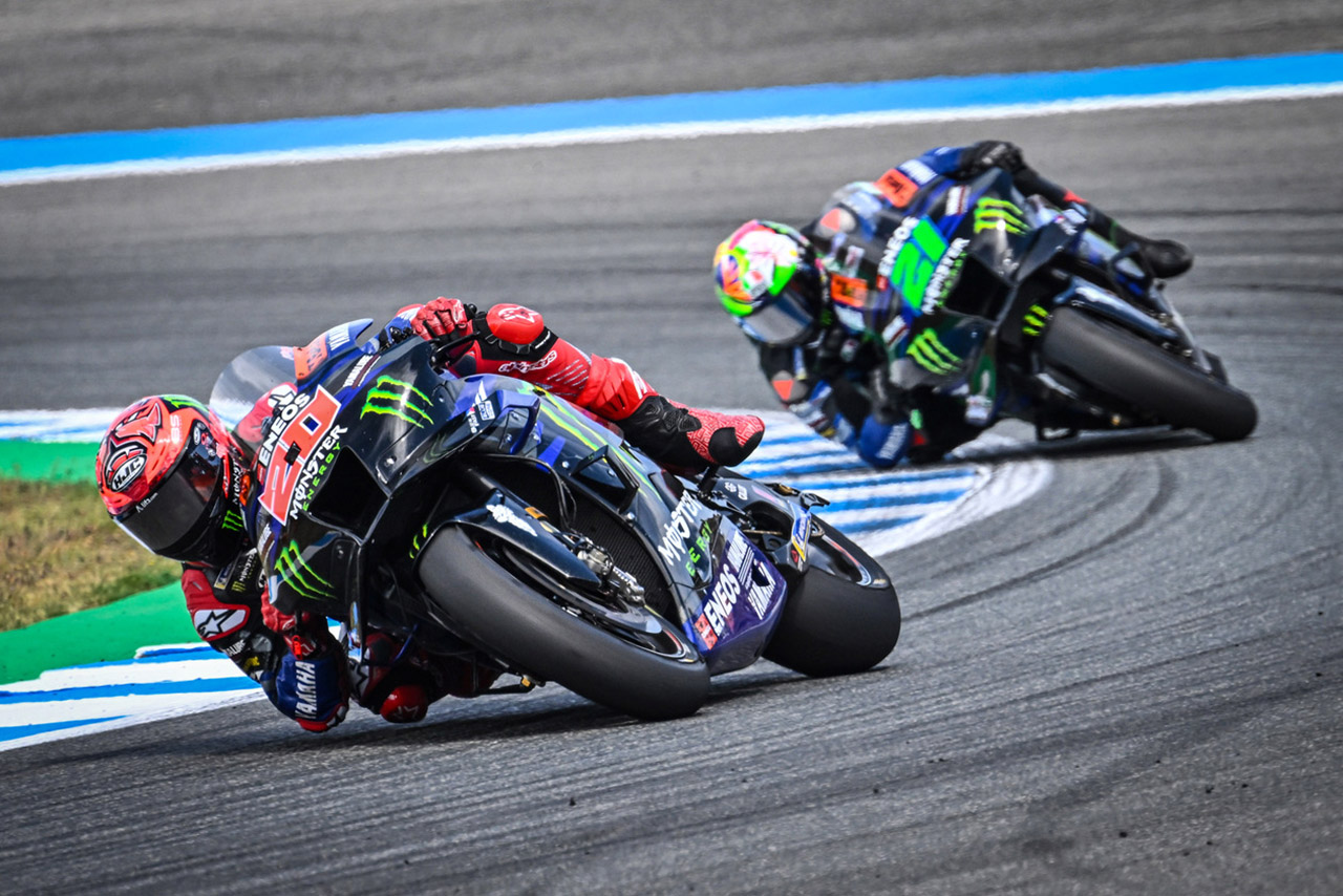 ファビオ・クアルタラロとフランコ・モルビデリ（モンスターエナジー・ヤマハMotoGP）／2023MotoGP第4戦スペインGP 決勝