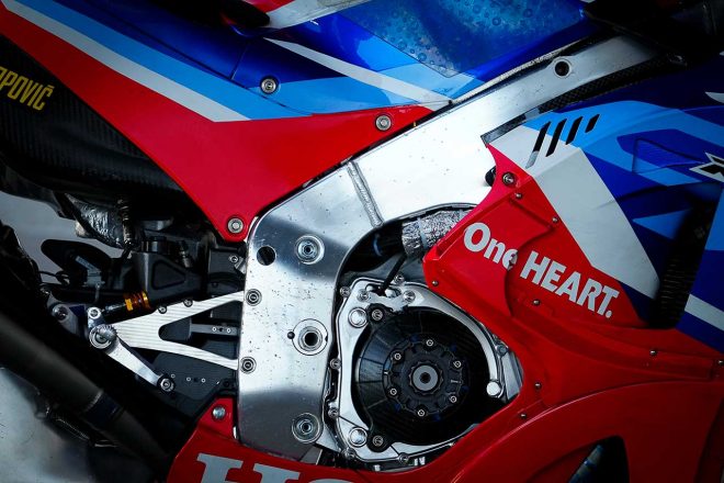 ホンダが新しく投入したカレックス製のシャシー／2023MotoGPヘレステスト