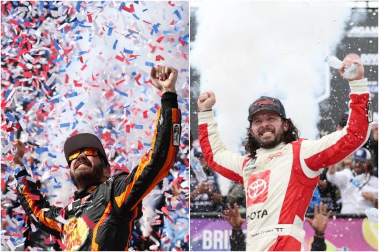 「ここは特別な場所だし、僕の家族にとって良い日であり、ライアンが土曜日に勝つのを見ることができたのは本当に特別だった」と、弟とのビクトリー・サークルを共有した喜びを語ったトゥルーエクスJr.（左）