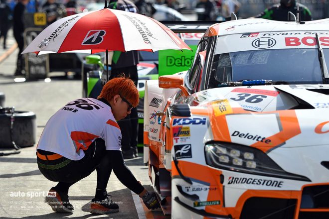 2023スーパーGT第2戦富士　au TOM’S GR Supra（坪井翔／宮田莉朋）