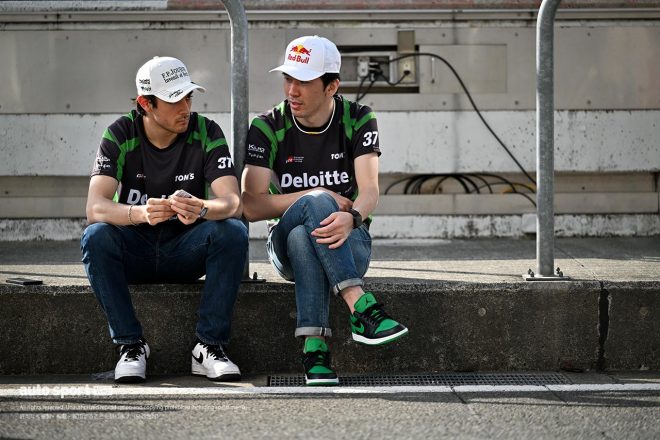 2023スーパーGT第2戦富士　笹原右京とジュリアーノ・アレジ