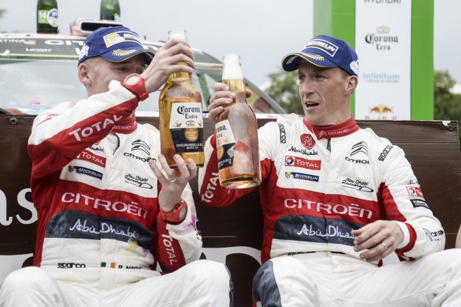2023年のWRC第5戦ポルトガルでWRC2デビューを果たすベテランのクリス・ミーク（画像右）