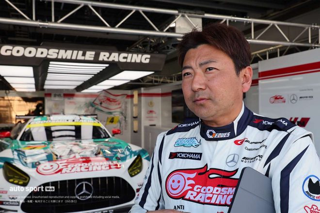 2023スーパーGT第2戦富士　グッドスマイル 初音ミク AMGの片岡龍也