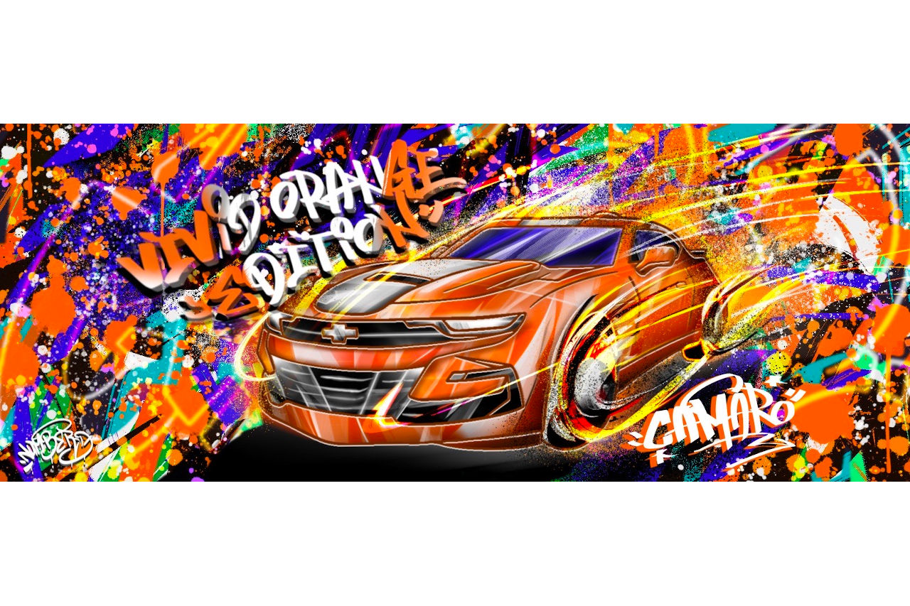 グラフィティーアーティストのNumber-D氏とのコラボレーションにより、「VIVID ORANGE EDITION」からインスピレーションを得たアートワークがキービジュアルに。