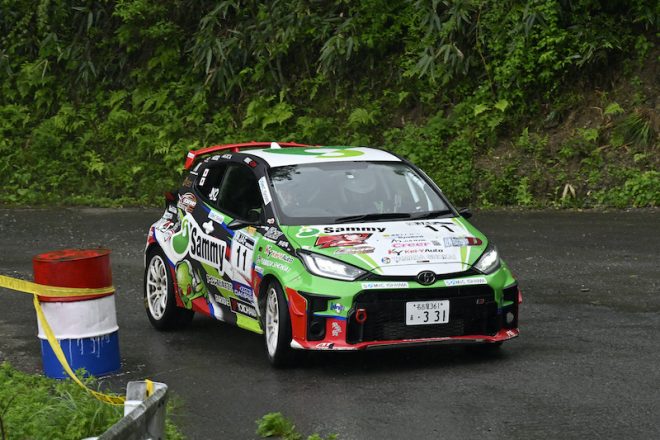 JN2クラス優勝 山田啓介／山本祐也（K1ソミック石川ルブロスYHGRヤリス）　2023全日本ラリー第4戦久万高原ラリー