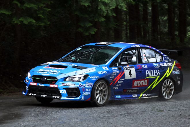 新井敏弘／保井隆宏組（スバルWRXラリーチャレンジ）　2023全日本ラリー第4戦久万高原