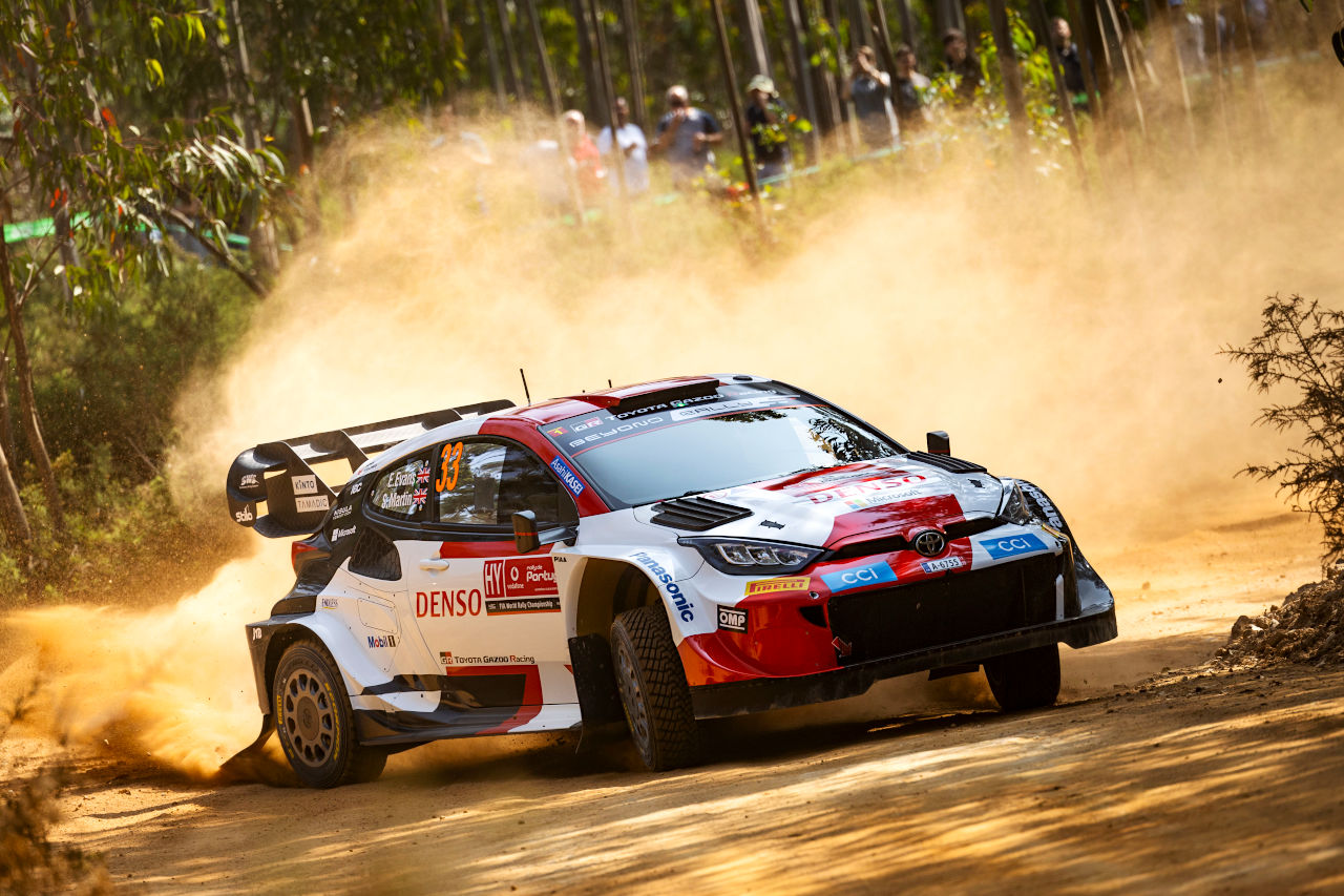 シェイクダウン最速タイムを記録したエルフィン・エバンス（トヨタGRヤリス・ラリー1）　2023年WRC第5戦ラリー・ポルトガル