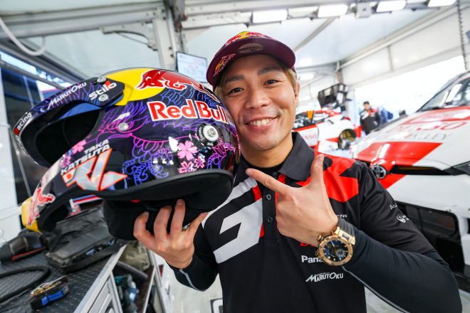 開幕戦モンテカルロで2023年仕様のヘルメットを披露した勝田貴元は、今季からトヨタワークスドライバーの一員となっている。